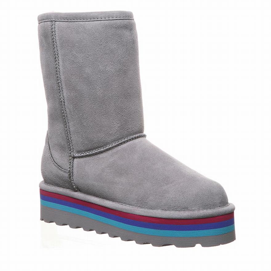 Bearpaw Retro Elle Tall Boots UK - Women's Boots Grey ||RQZOBK-948||